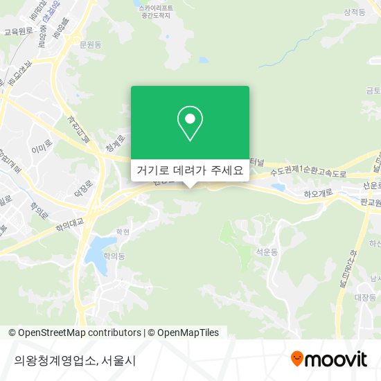 의왕청계영업소 지도