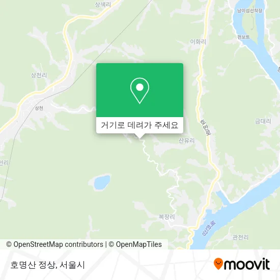 호명산 정상 지도