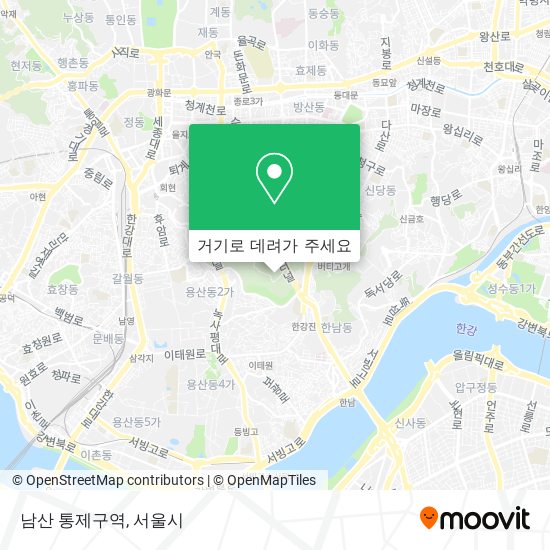 남산 통제구역 지도