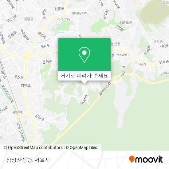 삼성산성당 지도