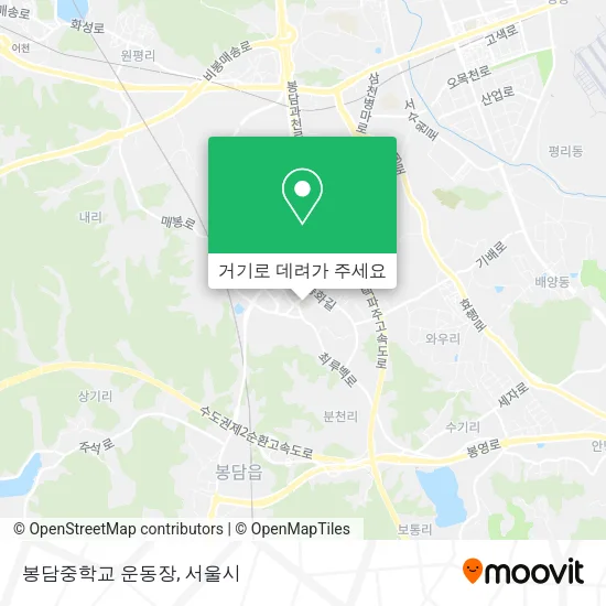 봉담중학교 운동장 지도