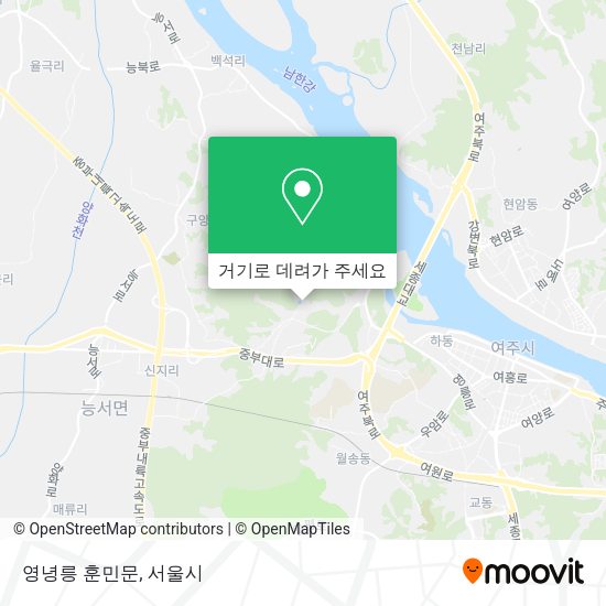 영녕릉 훈민문 지도
