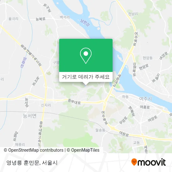 영녕릉 훈민문 지도