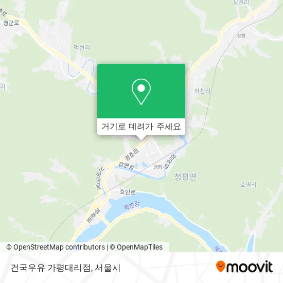 건국우유 가평대리점 지도