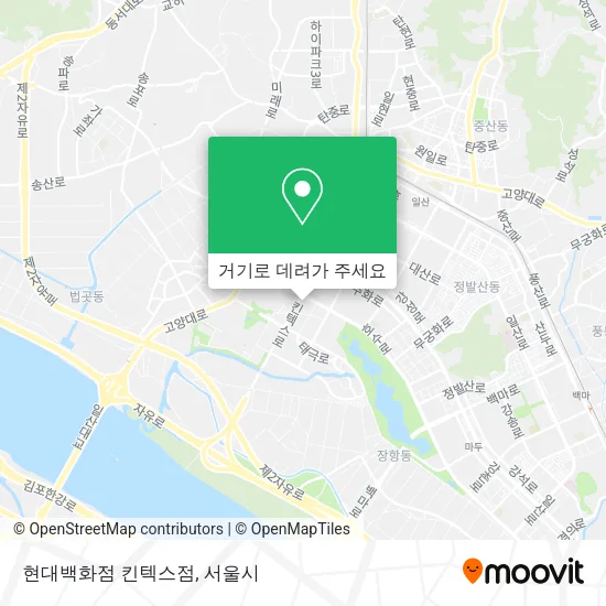 현대백화점 킨텍스점 지도
