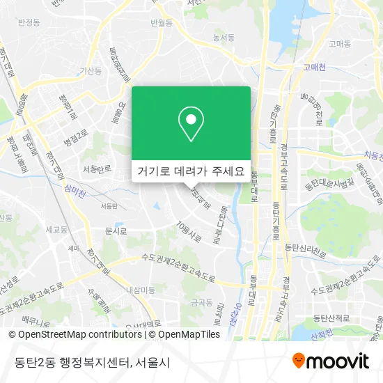 동탄2동 행정복지센터 지도