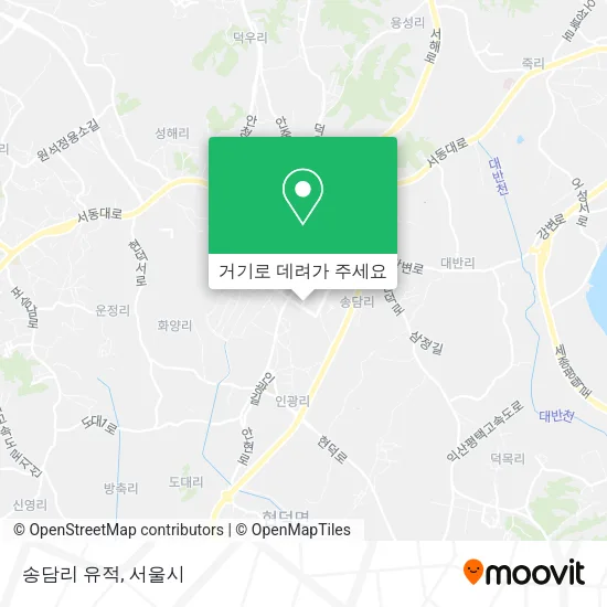 송담리 유적 지도