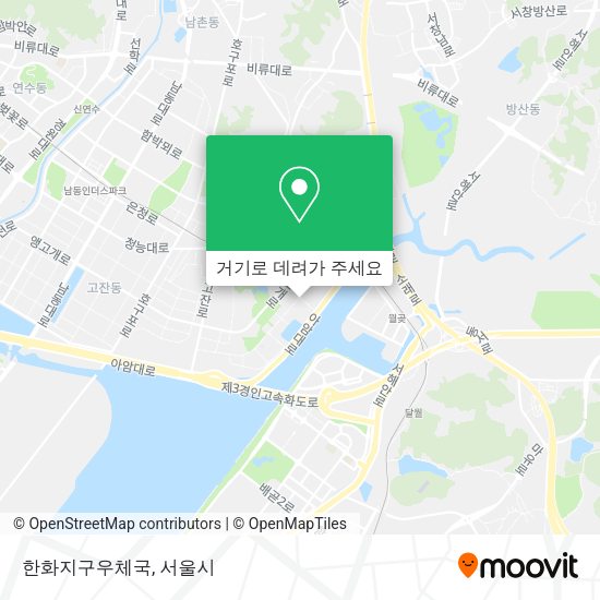 한화지구우체국 지도