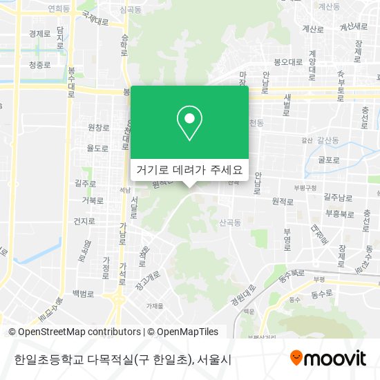 한일초등학교 다목적실(구 한일초) 지도