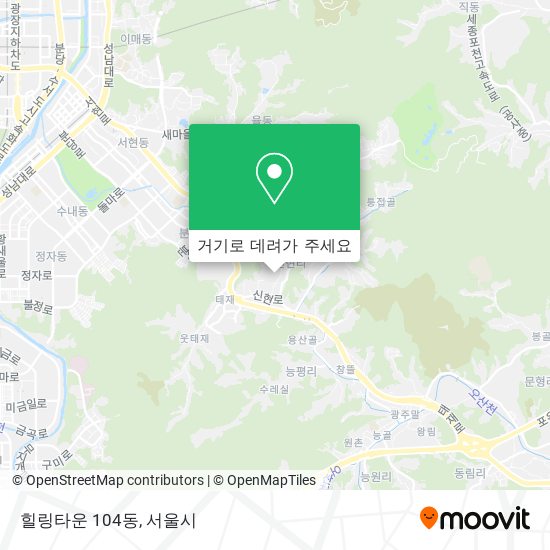 힐링타운 104동 지도