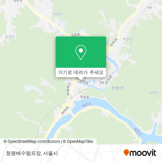 청평배수펌프장 지도