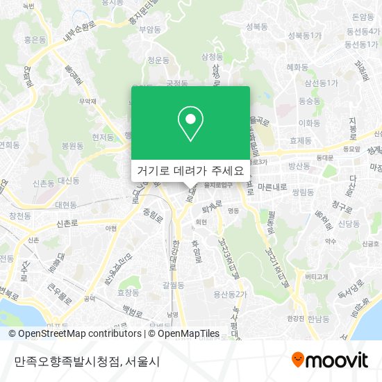 만족오향족발시청점 지도