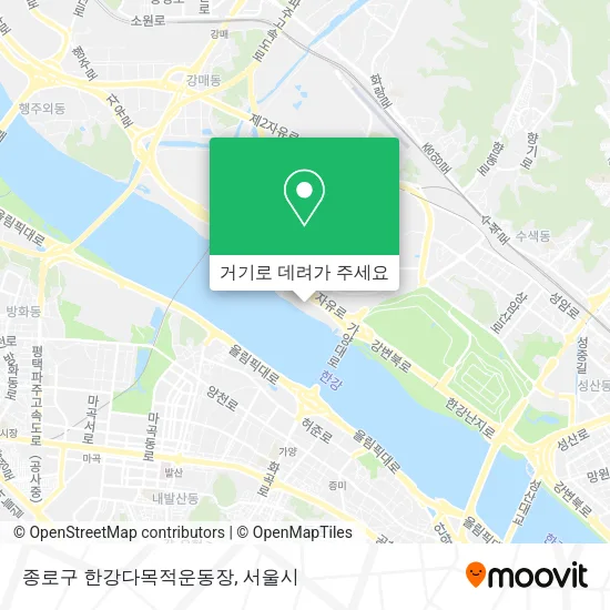 종로구 한강다목적운동장 지도