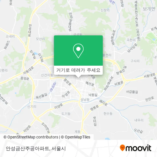 안성금산주공아파트 지도