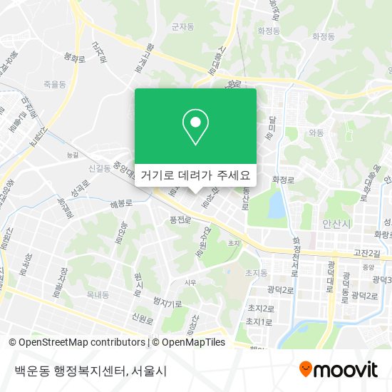 백운동 행정복지센터 지도