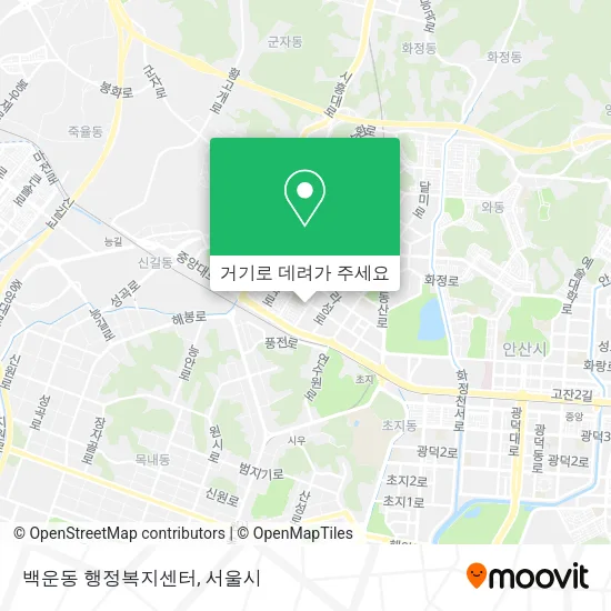 백운동 행정복지센터 지도