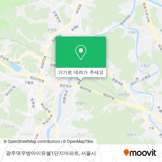 광주역우방아이유쉘1단지아파트 지도