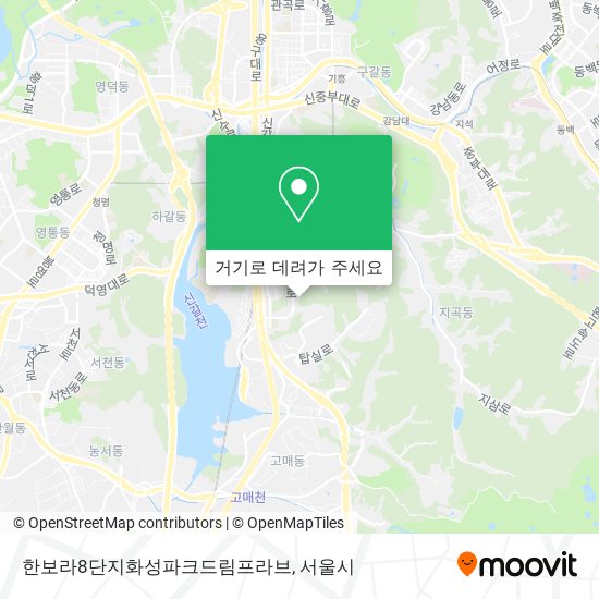 한보라8단지화성파크드림프라브 지도