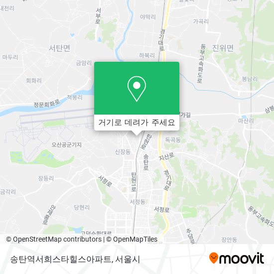 송탄역서희스타힐스아파트 지도