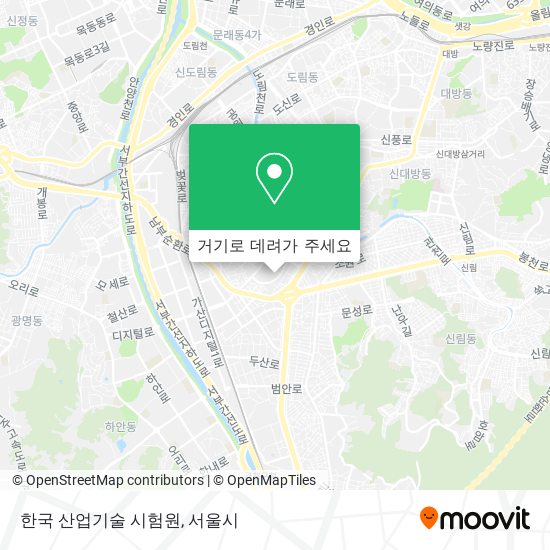 한국 산업기술 시험원 지도
