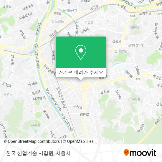 한국 산업기술 시험원 지도