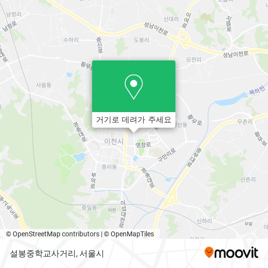 설봉중학교사거리 지도