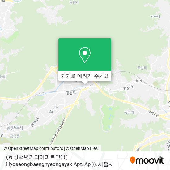 (효성백년가약아파트앞) (( Hyoseongbaengnyeongayak Apt. Ap )) 지도