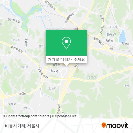 비봉사거리 지도