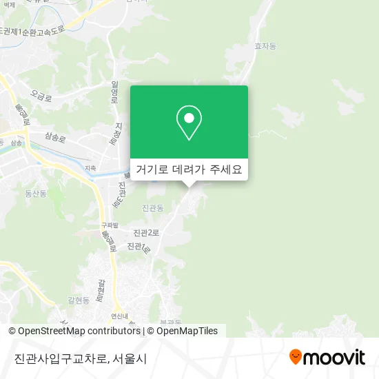진관사입구교차로 지도