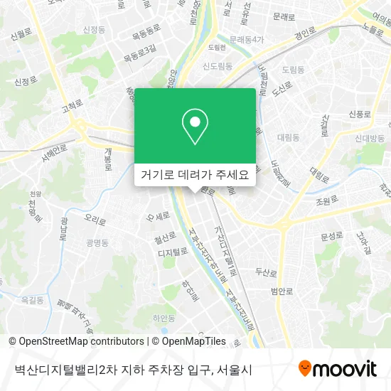 벽산디지털밸리2차 지하 주차장 입구 지도
