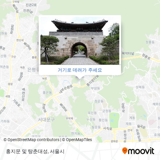 홍지문 및 탕춘대성 지도