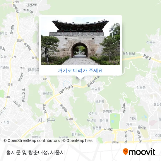 홍지문 및 탕춘대성 지도