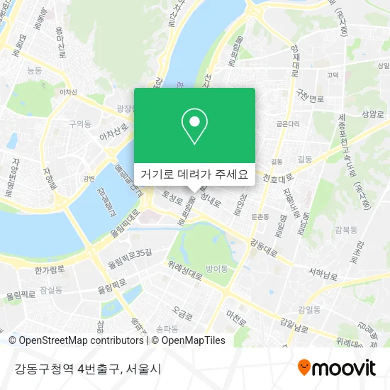 강동구청역 4번출구 지도