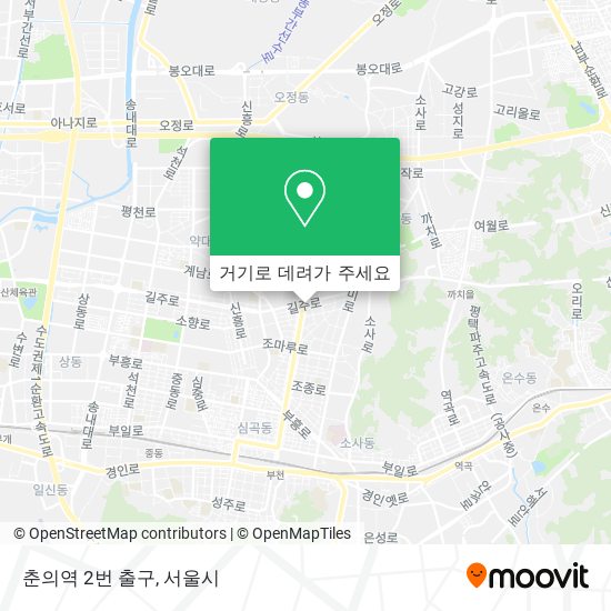 춘의역 2번 출구 지도