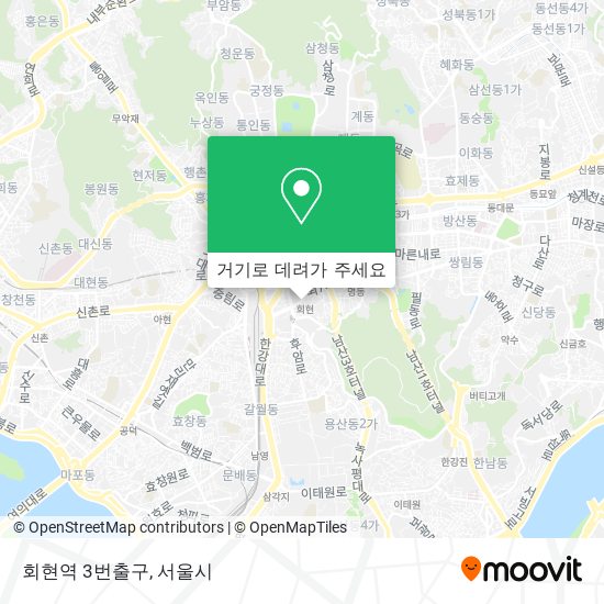 회현역 3번출구 지도