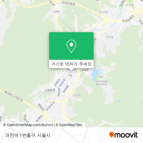 과천역 1번출구 지도