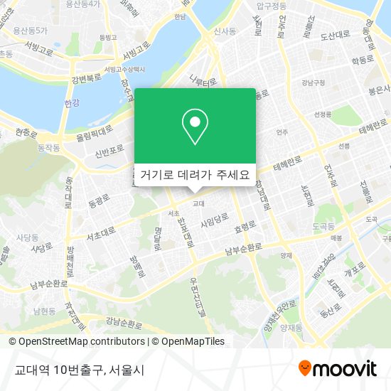 교대역 10번출구 지도