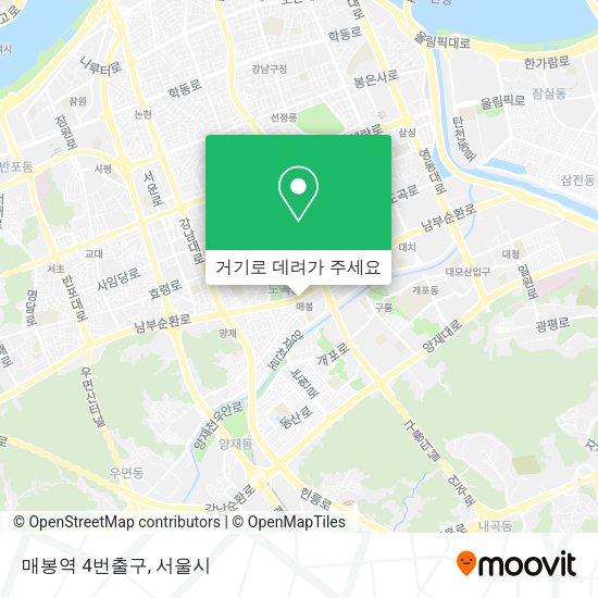 매봉역 4번출구 지도