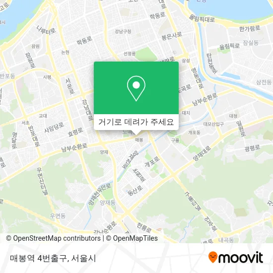 매봉역 4번출구 지도