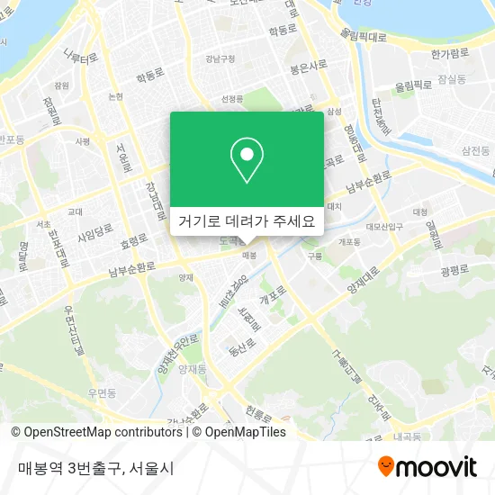 매봉역 3번출구 지도