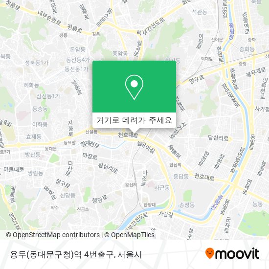 용두(동대문구청)역 4번출구 지도