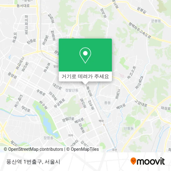 풍산역 1번출구 지도