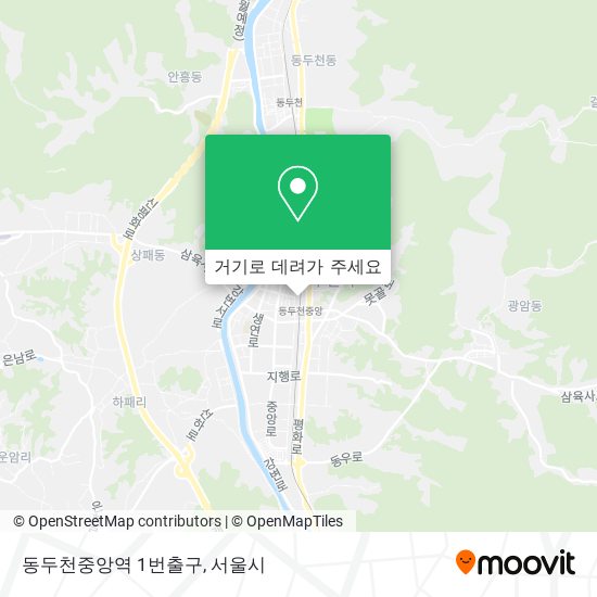 동두천중앙역 1번출구 지도