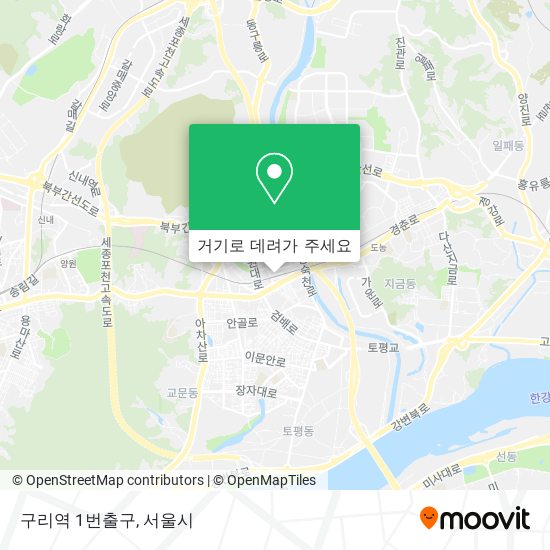 구리역 1번출구 지도