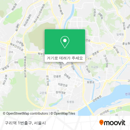 구리역 1번출구 지도