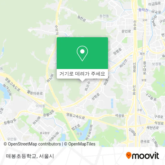 매봉초등학교 지도