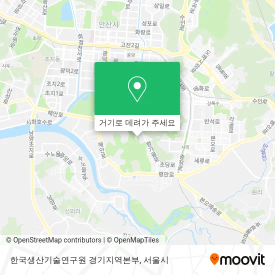 한국생산기술연구원 경기지역본부 지도