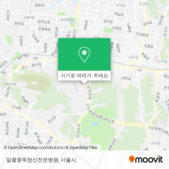 알콜중독정신전문병원 지도