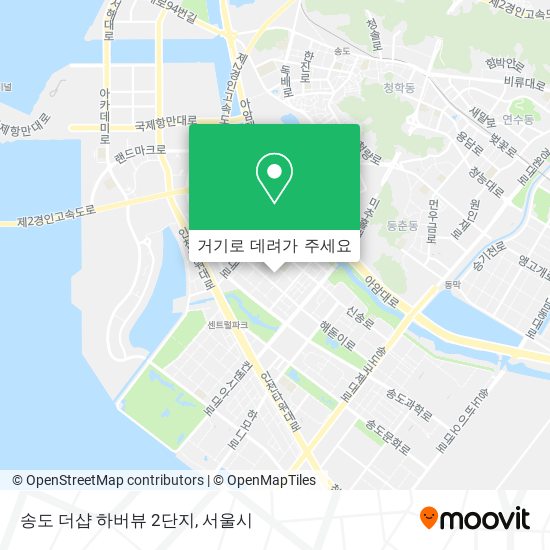 송도 더샵 하버뷰 2단지 지도