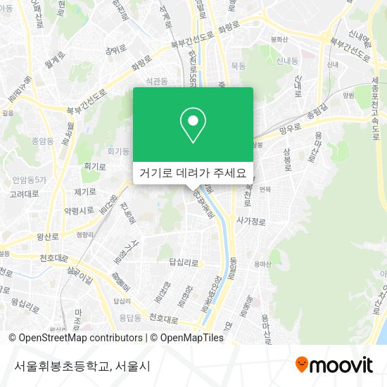 서울휘봉초등학교 지도